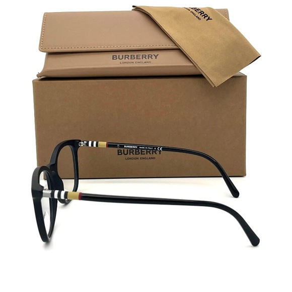 Authentic New - BURBERRY BE2266 3464 Matte Black / Demo Lens 54mm Eyeglasses - Picture 4 of 6